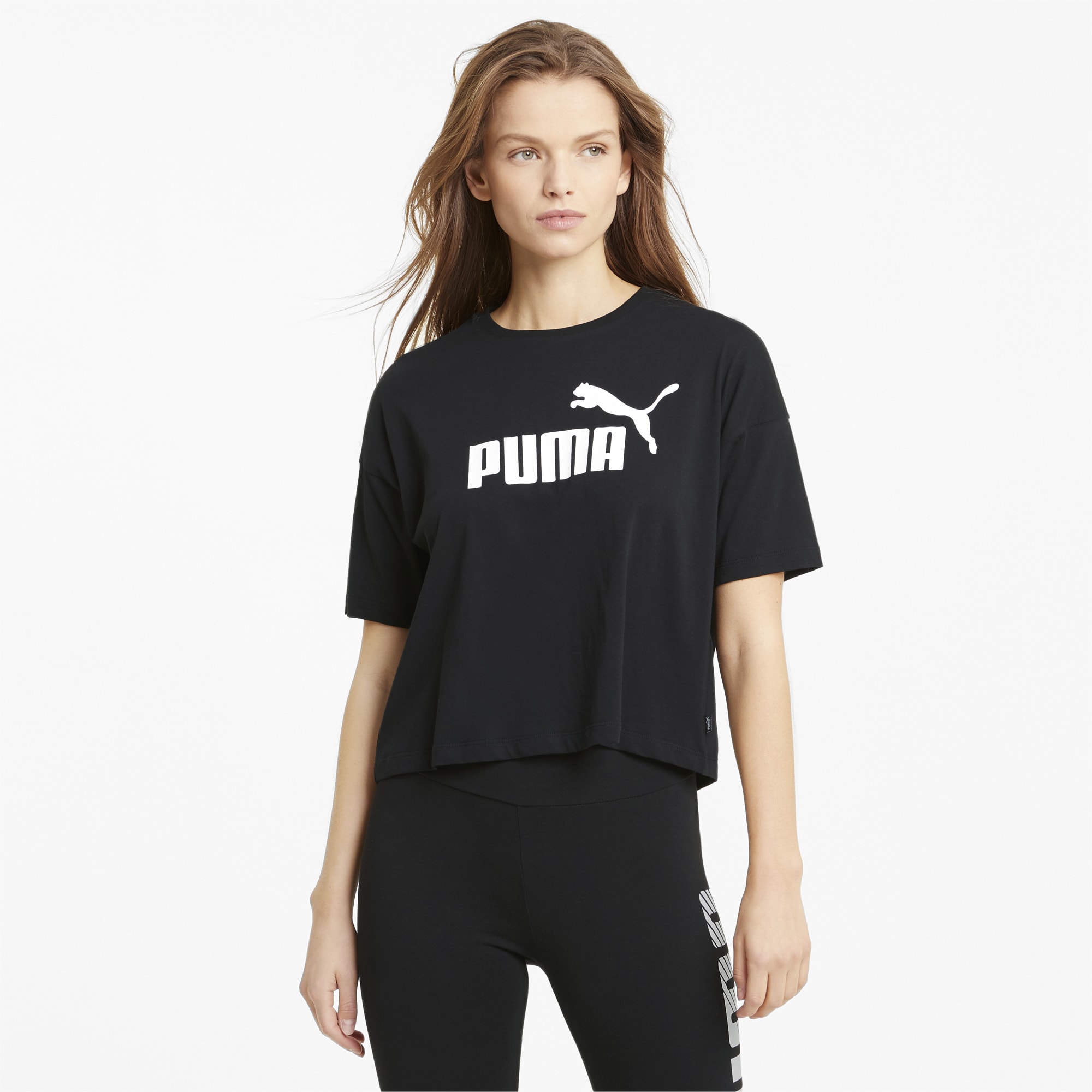ess cropped logo tee w -B29