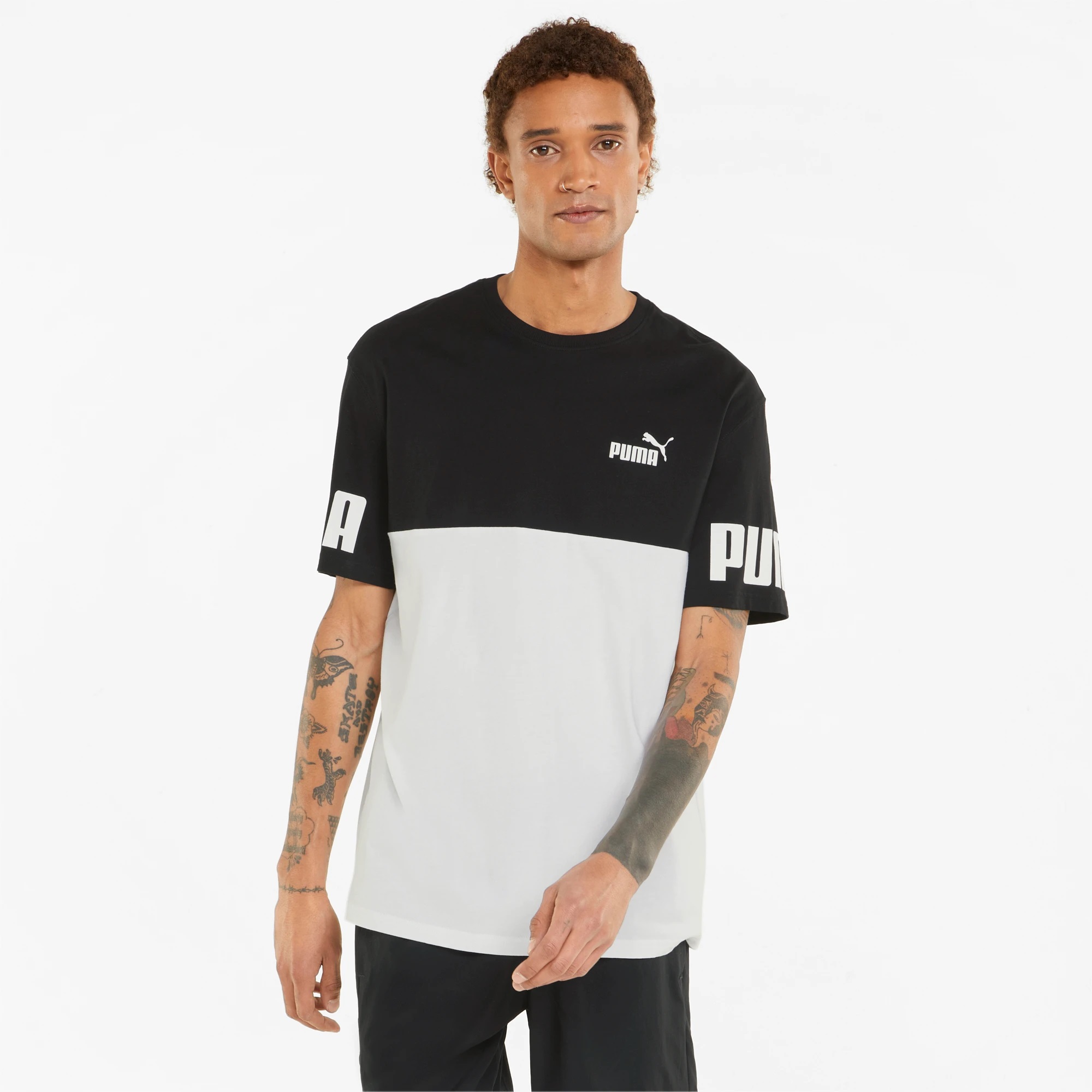 puma power colorblock tee -B24
