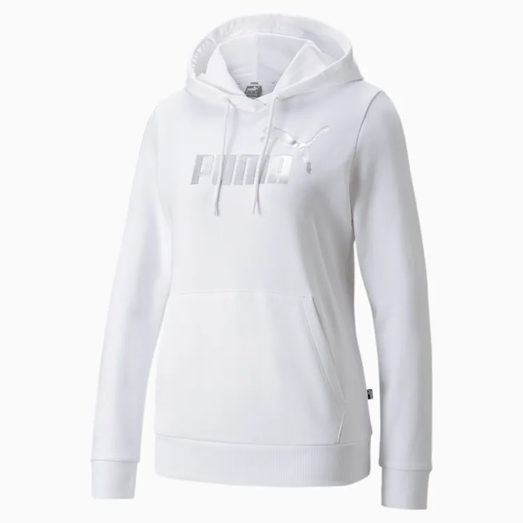 ess+ metallic logo  hoodie tr w -B35