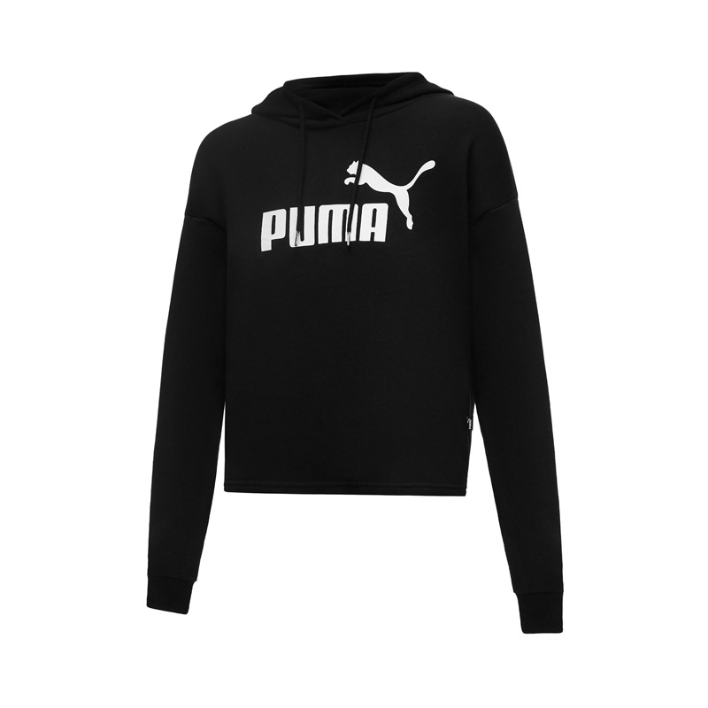 ESS CROPPED LOGO HOODIE TR W -B30