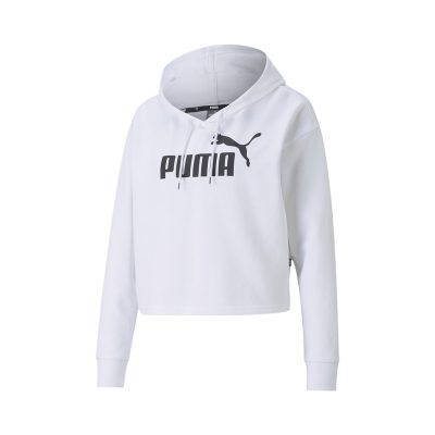 ESS CROPPED LOGO HOODIE TR W -B22