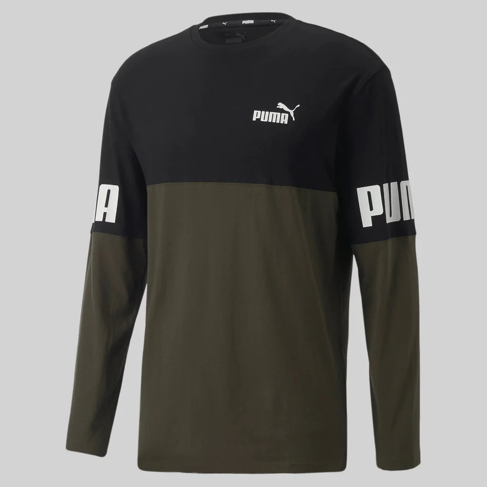 puma power colorblock longsleeve tee -B14